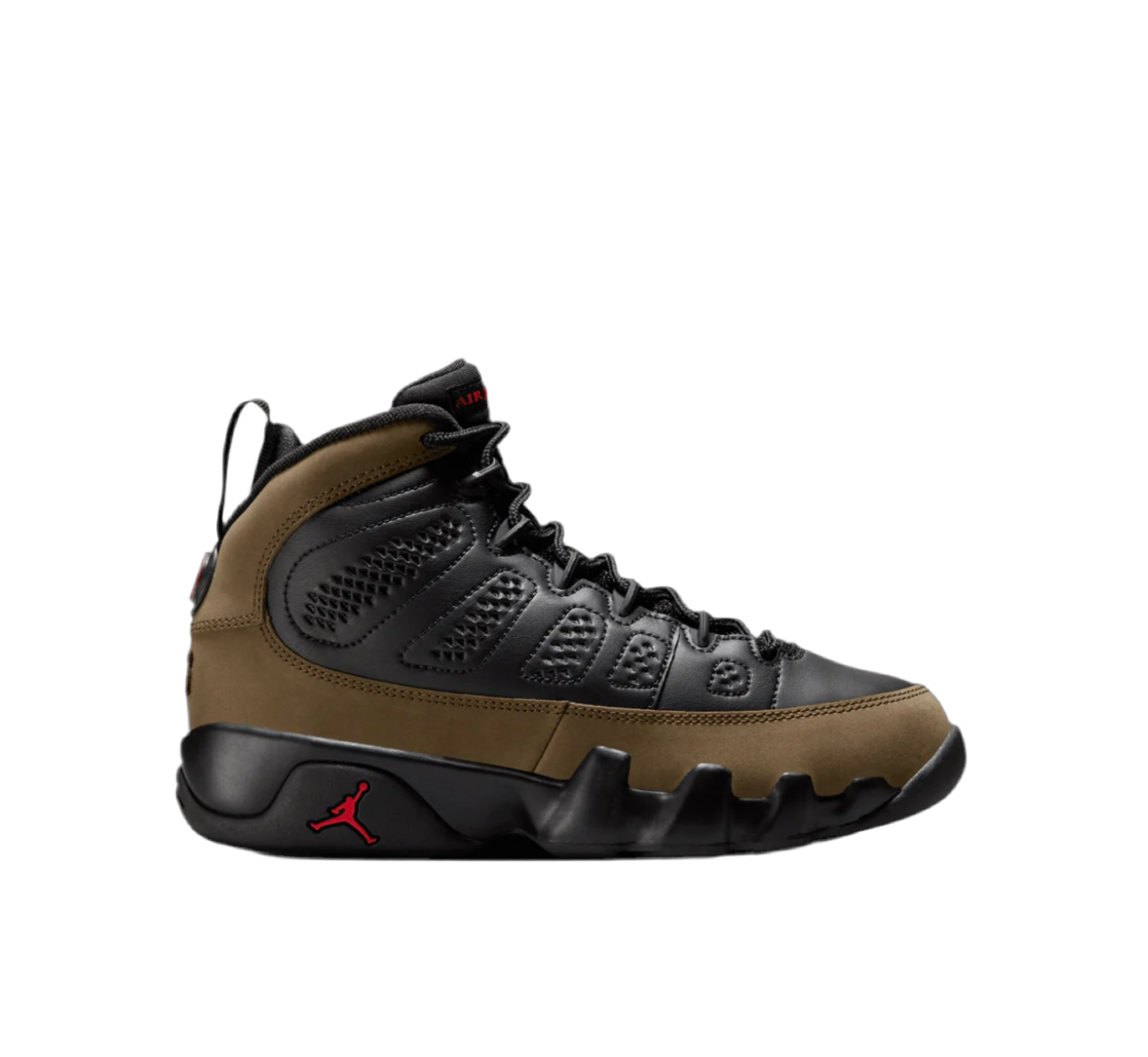 Grade school Jordan 9 Olive