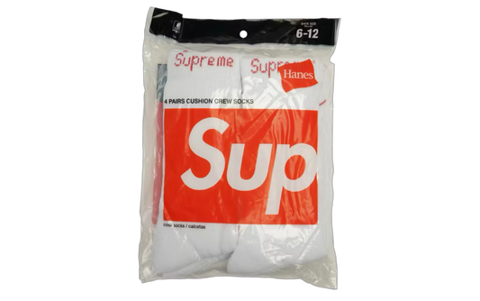 White Supreme socks